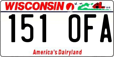 WI license plate 151OFA
