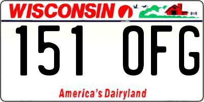 WI license plate 151OFG