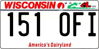 WI license plate 151OFI