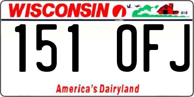 WI license plate 151OFJ
