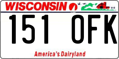 WI license plate 151OFK