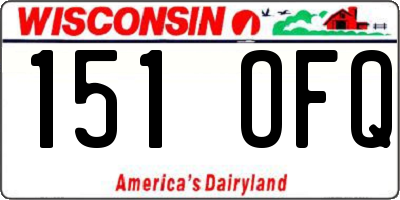 WI license plate 151OFQ