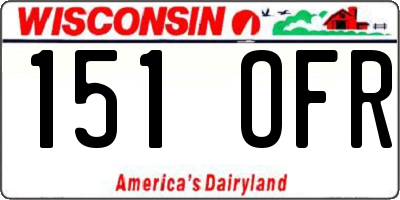 WI license plate 151OFR