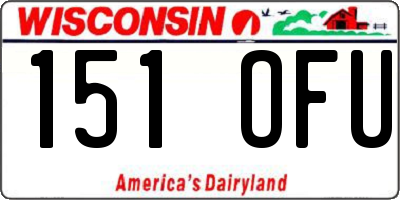 WI license plate 151OFU