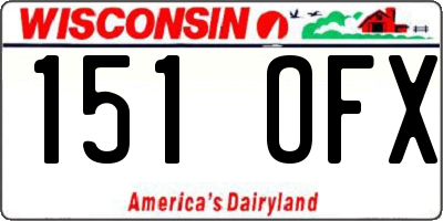 WI license plate 151OFX