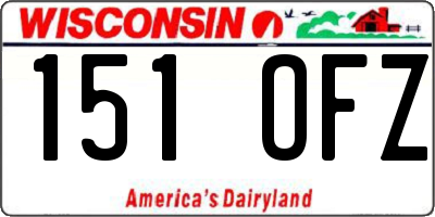 WI license plate 151OFZ