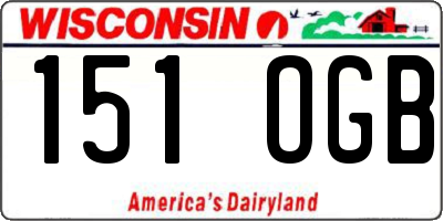 WI license plate 151OGB
