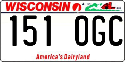 WI license plate 151OGC
