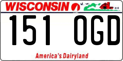 WI license plate 151OGD