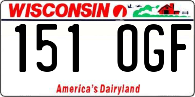 WI license plate 151OGF