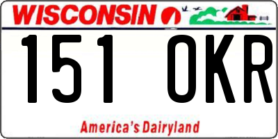 WI license plate 151OKR