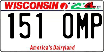 WI license plate 151OMP