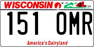 WI license plate 151OMR