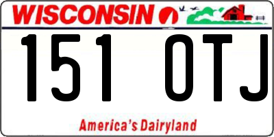 WI license plate 151OTJ