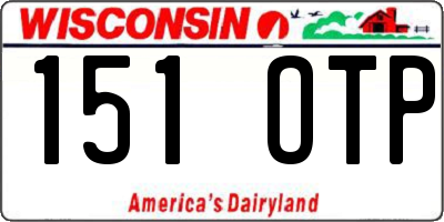 WI license plate 151OTP