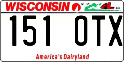 WI license plate 151OTX