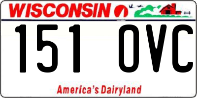 WI license plate 151OVC
