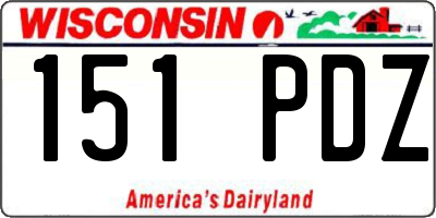 WI license plate 151PDZ
