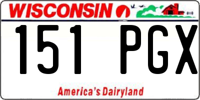 WI license plate 151PGX