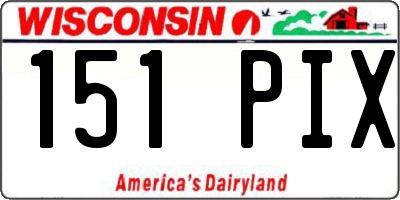WI license plate 151PIX
