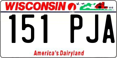 WI license plate 151PJA