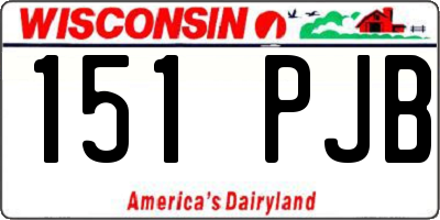 WI license plate 151PJB