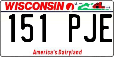 WI license plate 151PJE