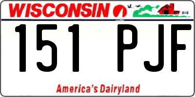 WI license plate 151PJF