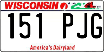 WI license plate 151PJG