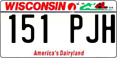 WI license plate 151PJH