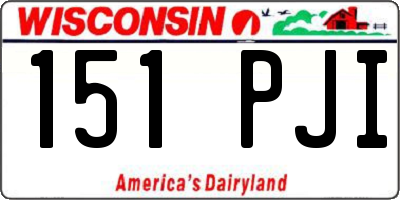 WI license plate 151PJI