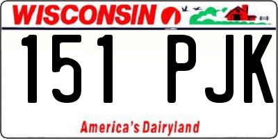 WI license plate 151PJK