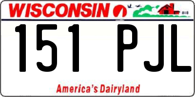 WI license plate 151PJL