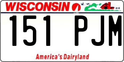 WI license plate 151PJM