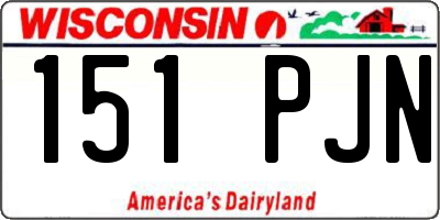 WI license plate 151PJN