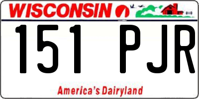 WI license plate 151PJR