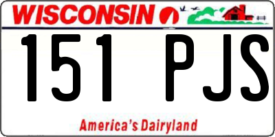 WI license plate 151PJS