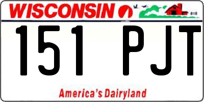 WI license plate 151PJT