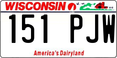 WI license plate 151PJW