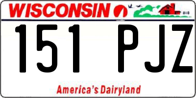 WI license plate 151PJZ