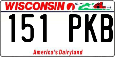 WI license plate 151PKB
