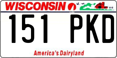WI license plate 151PKD