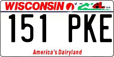 WI license plate 151PKE