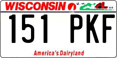 WI license plate 151PKF