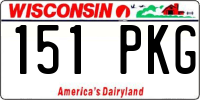 WI license plate 151PKG