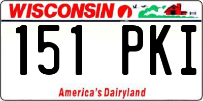 WI license plate 151PKI