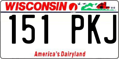 WI license plate 151PKJ