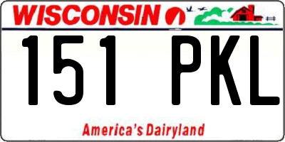 WI license plate 151PKL