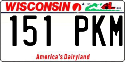 WI license plate 151PKM