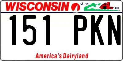 WI license plate 151PKN